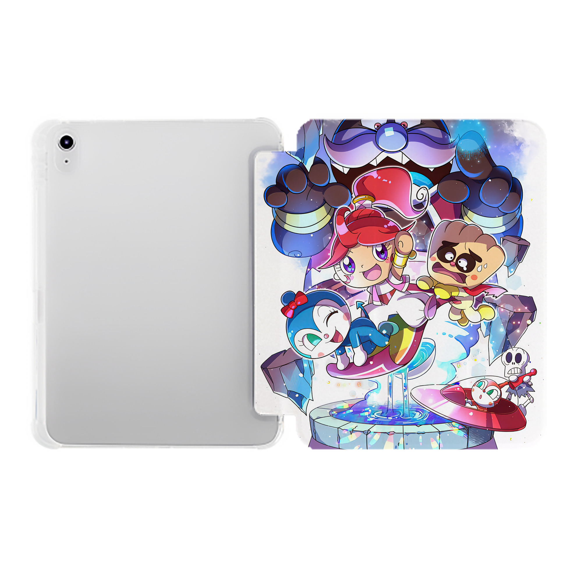 （画像用） アンパンマン Anpanman IPad ケース ペン収納付き 三つ折りスタンド PUレザー×シリコン 対応機種9.5/10.5/10.9インチ